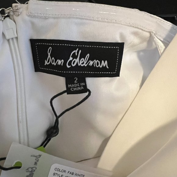 Sam Edelman Women's Dress White, bow front strapless, Size 2 - Picture 6 of 7